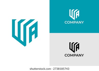 creative WA logo. WA monogram.