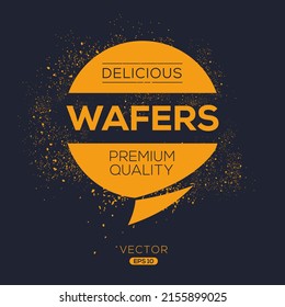 Creative (Wafers) logo, Wafers sticker, vector illustration.