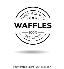 Creative (Waffles) logo, Waffles sticker, vector illustration.