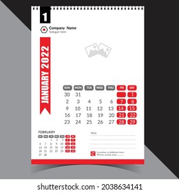 Calendario creativo de pared 2022 para la organización 