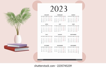 Creative wall calendar design 2023