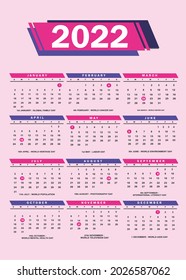 Creativa idea de diseño de calendario de pared. Fácil de editar con archivo vectorial. Puede usar para su contenido creativo. Especialmente para el diseño del calendario del próximo año.