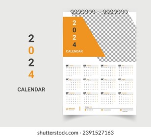 Creative wall calendar template design