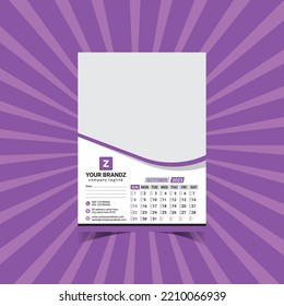Diseño creativo de Wall Calender 2023