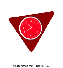 Creative wall clock. Isolated on a white background.