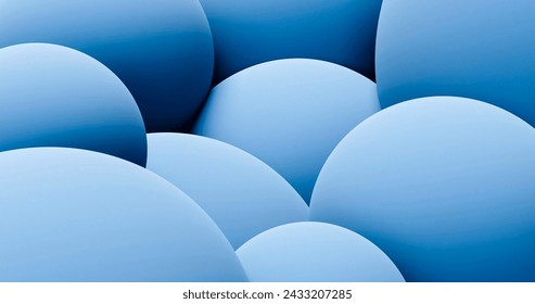 Fondo de pantalla creativo con diseño vectorial de esferas azules en eps 10