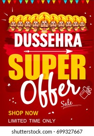 Creative Wallpaper design for Happy Dussehra