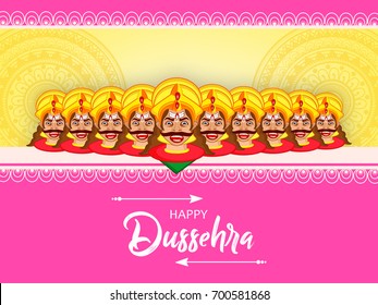 Creative Wallpaper design for Happy Dussehra, Vector Illustration of Vijay Dasmi festival 
