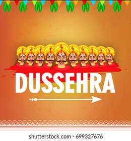 Creative Wallpaper design for Happy Dussehra,Vector Illustration of Vijay Dasmi festival 