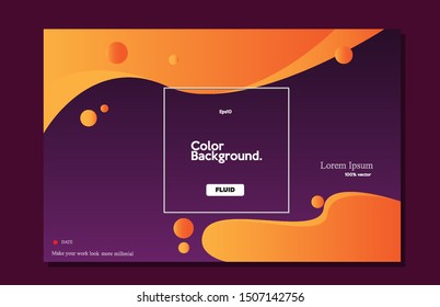 Creative wallpaper design. Modern background color. With purple background gradient composition eps10 -Vector