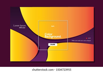 Creative wallpaper design. Modern vector background. Trendy fluid gradient shape composition. Illustrasi for card design, landing, page, cover, gretting, promotion, web,ad. eps10 -Vector