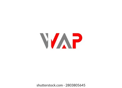 Creative WAP Letter Logo Vector Icon, Minimalist Professional Monogram Alphabet Identity Design