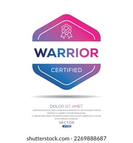 Creative (Warrior) Certified badge, vector illustration.