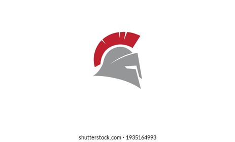 Creative Warrior Spartan Helmet Logo Symbol Vector Design Illustration