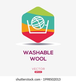 Creative (washable wool) Icon ,Vector sign.