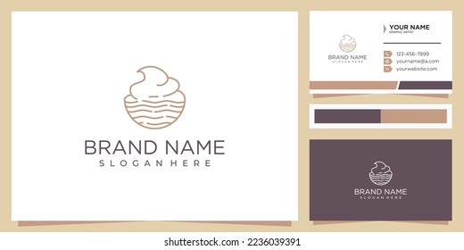 concepto de diseño de logotipo de nube abstracto y agua creativa