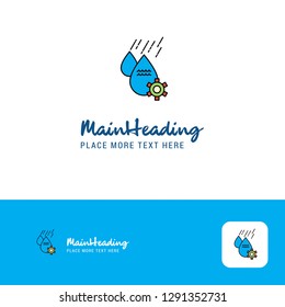 Creative Water control Logo Design. Flat color Logo place for Tagline. Vector Illustration
