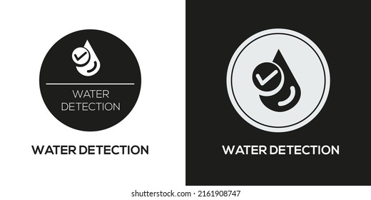 Icono creativo (detección de agua), signo vector.