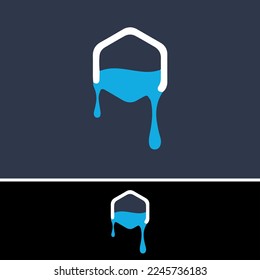 Creative Water drop, 3d liquid Logo design Template - vector illustration