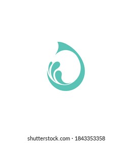 Creative Water Drop Icon Logo Design Template