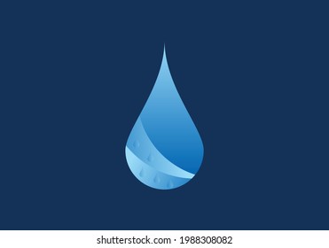 Plantilla vectorial de diseño con logotipo de caída de agua creativa.