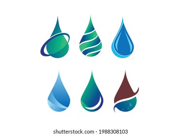 Creative Water drop Logo design vector template.