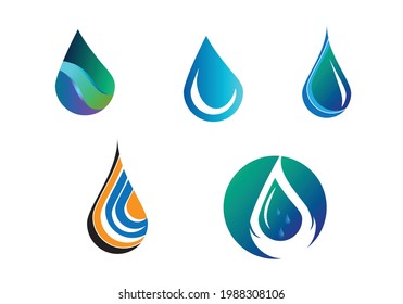 Creative Water drop Logo design vector template.