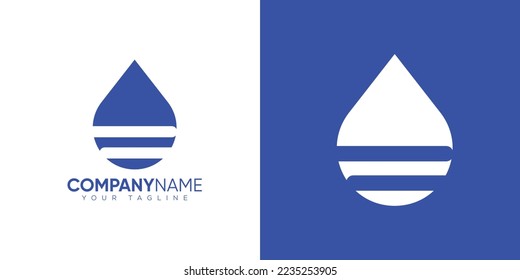 Creative Water Drop Logo Design Template