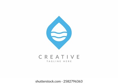 Creative water drop logo design 