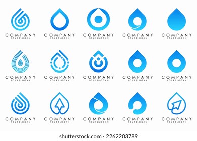 conjunto de iconos creativos de Water drop.