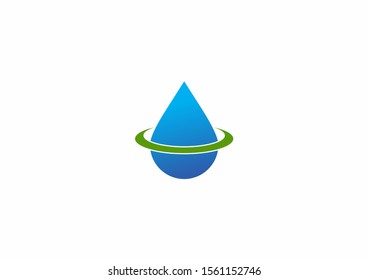 Creative Water drop Logo. Template vector illustration.