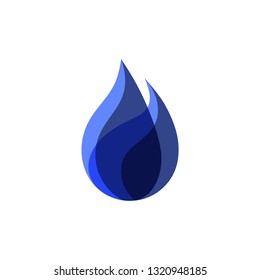 Creative water drop logotype design. Vector image.