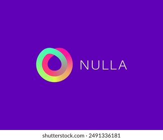 Creative water drop negative space logo. Universal oil drop aqua freshness logotype. Vector illustration.