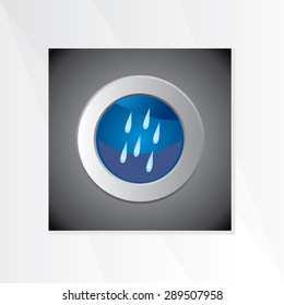 creative water drop over blue background 