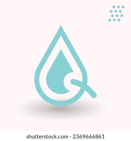 Creative Water drop Q logo Design