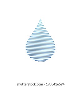 Creative water drop symbol logo design vector template