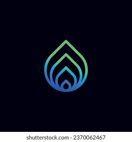 Creative water drop symbol. Vector design.