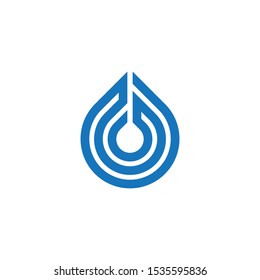 Creative water drop vector symbol
