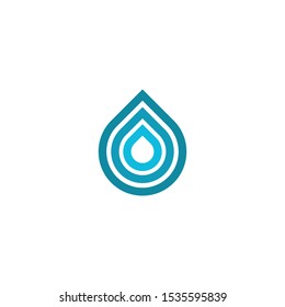 Creative water drop vector symbol