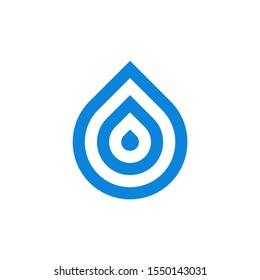 Creative water droplet with line art style icon design vector