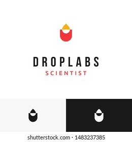 a creative water droplets and tube in negative space. Suitable for water lab