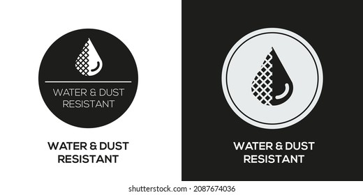 Creative (Water and dust resistant) Icon ,Vector sign.