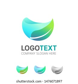 Creative water leaf aqua drop green nature modern healthy logo, symbol, icon, identity