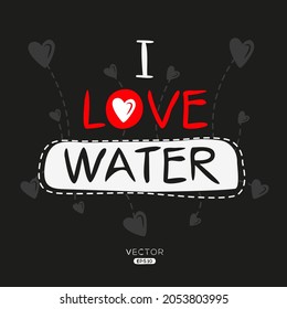 Grabación de agua creativa, se puede usar para pegatinas y etiquetas, camisetas, invitaciones, ilustración vectorial.