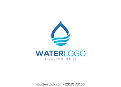 Creative water logo design template 