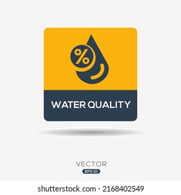 Creative (Water quality) Icon, Vector sign.