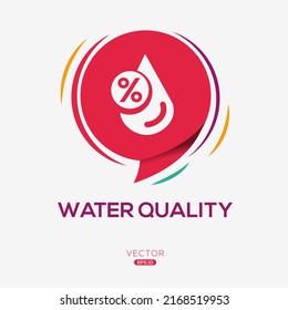 Creative (Water quality) Icon, Vector sign.