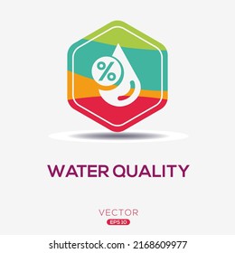 Creative (Water quality) Icon, Vector sign.