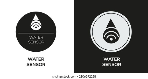 Creative (Water Sensor) Icon ,Vector Sign.