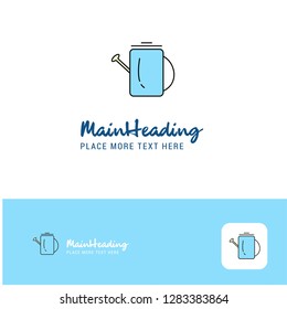 Creative Water shower Logo Design. Flat color Logo place for Tagline. Vector Illustration